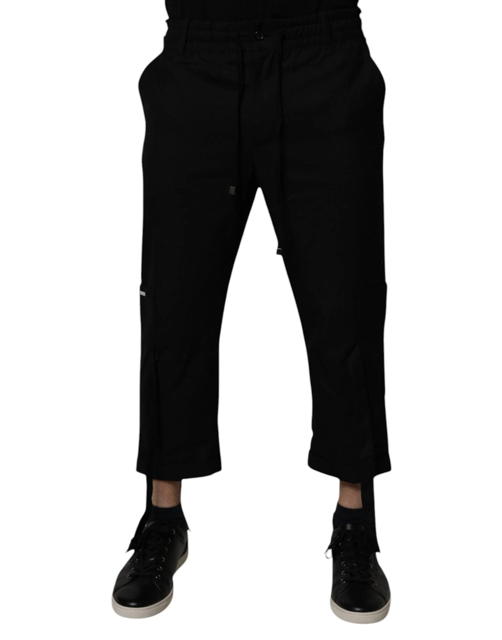 Dolce & Gabbana Black Polyester Men Cropped Pants - IT44 | XS - Trousers