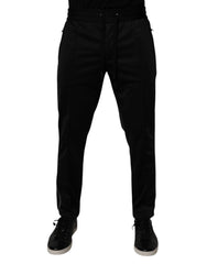 Dolce & Gabbana Black Polyester Men Jogger Sweatpants Pants - IT48 | M - Joggers