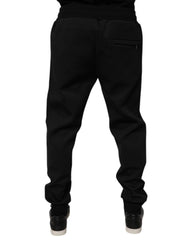 Dolce & Gabbana Black Polyester Men Jogger Sweatpants Pants - Joggers