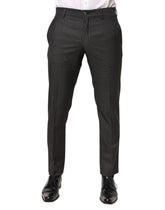 Dolce & Gabbana Black Polyester Mid Waist Dress Trouser Pants - IT48 | M - Trousers