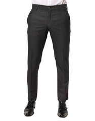 Dolce & Gabbana Black Polyester Mid Waist Dress Trouser Pants - IT48 | M - Trousers