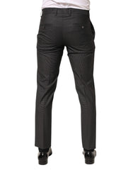 Dolce & Gabbana Black Polyester Mid Waist Dress Trouser Pants - IT48 | M - Trousers