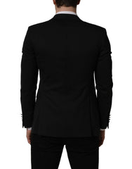 Dolce & Gabbana Black Polyester Single Breasted Blazer Jacket