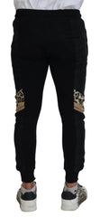 Dolce & Gabbana Black Polyester Skinny Jogger Men Pants - IT44 | XS - Joggers