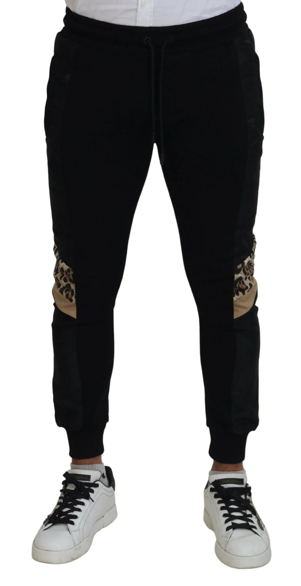 Dolce & Gabbana Black Polyester Skinny Jogger Men Pants - IT44 | XS - Joggers
