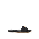 Dolce & Gabbana Black Polyester Slippers - EU37.5/US7.5