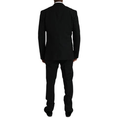 Dolce & Gabbana Black Polyester STAFF Formal 3 Piece Suit - IT54 | XL - Pant Suits