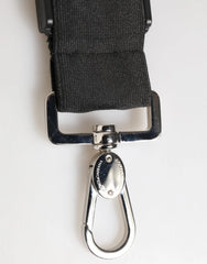 Dolce & Gabbana Black Polyester Stretch Rubberised DG Logo Men Keychain - Keychains