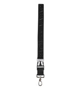 Dolce & Gabbana Black Polyester Stretch Rubberised DG Logo Men Keychain - Keychains