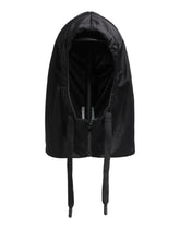 Dolce & Gabbana Black Polyester Whole Head Wrap Hat - 57 cm|S - Headdresses