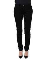 Dolce & Gabbana Black Queen Embroidery PRETTY Denim Jeans - IT36|XXS