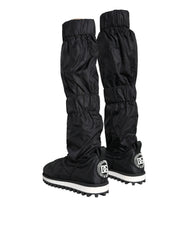 Dolce & Gabbana Black Quilted High Top Boots Sneakers Shoes - EU44/US11 - Sneakers