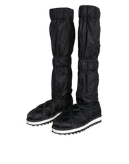Dolce & Gabbana Black Quilted High Top Boots Sneakers Shoes - EU44/US11 - Sneakers