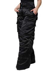 Dolce & Gabbana Black Quilted High Waist Women Boot Cut Pants - IT40|S - Trousers