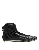 Dolce & Gabbana Black Quilted Leather Lace Up Sneakers Shoes - EU44/US11 - Sneakers