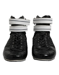 Dolce & Gabbana Black Quilted Leather Lace Up Sneakers Shoes - EU44/US11