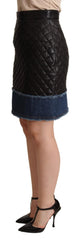 Dolce & Gabbana Black Quilted Leather Mini Skirts - IT38|XS - Skirts