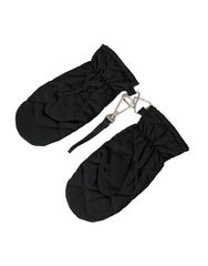Dolce & Gabbana Black Quilted Nylon Wrist Length Mitten Gloves - 7.5|S - Gloves & Mittens