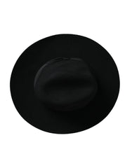 Dolce & Gabbana Black Rabbit Fedora Trilby Women Hat - 57 cm|S - Fedoras