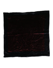 Dolce & Gabbana Black Red Viscose Square Men Foulard Scarf - Scarves & Shawls