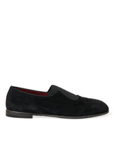 Dolce & Gabbana Black RUNWAY Velour AMALFI Loafers Shoes - EU41/US8 - Flats