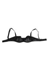 Dolce & Gabbana Black Satin Underwire Bra Lingerie IT2 Underwear - IT2 | S - Bras