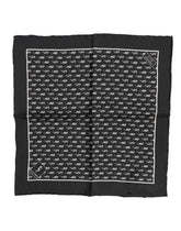 Dolce & Gabbana Black Sea Horse Silk Square Men Foulard Scarf - Scarves & Shawls