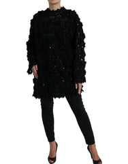 Dolce & Gabbana Black Sequined Embellished Pullover Sweater - IT40|S - Sweaters