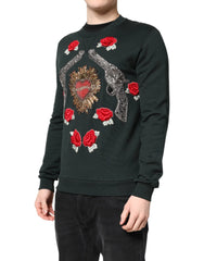 Dolce & Gabbana Black Sequined Embellished Pullover Sweater - IT44 | XS - Sweaters