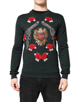 Dolce & Gabbana Black Sequined Embellished Pullover Sweater - IT44 | XS - Sweaters