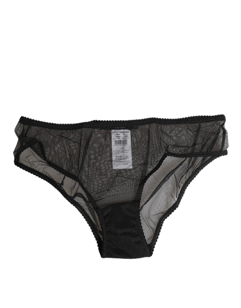 Dolce & Gabbana Black Sheer Mesh Lace Bikini Briefs Underwear - IT2 | S - Bikinis