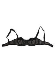 Dolce & Gabbana Black Sheer Mesh Underwire Bra Underwear - IT2 | S - Bras