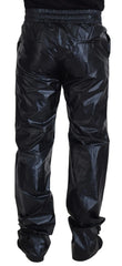 Dolce & Gabbana Black Shining Drawstring Trouser Nylon Pants - IT48 | M - Trousers