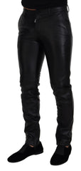 Dolce & Gabbana Black Shiny Stretch Skinny Pants - IT46 | S - Trousers