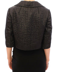 Dolce & Gabbana Black Short Bolero Shrug Jacket Coat - IT40|S - Bolero Jackets