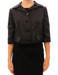 Dolce & Gabbana Black Short Bolero Shrug Jacket Coat - IT40|S - Bolero Jackets