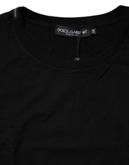 Dolce & Gabbana Black Short Sleeves Crew Neck Top T-shirt - IT38 | XS - T-Shirts