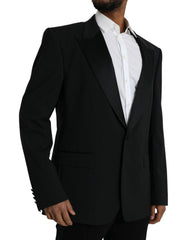 Dolce & Gabbana Black SICILIA Single Breasted Coat Blazer - IT58 | 3XL - Sport Jackets