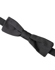 Dolce & Gabbana Black Silk Adjustable Neck Men Bow Tie - Neckties