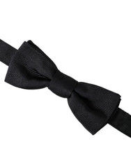 Dolce & Gabbana Black Silk Adjustable Neck Men Bow Tie - Neckties