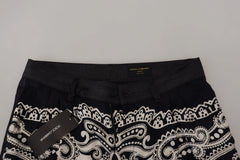 Dolce & Gabbana Black Silk Bandana Print Pants - IT48 | M - Trousers