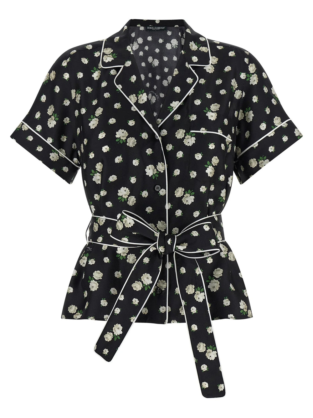 Dolce & Gabbana Black Silk Blouse