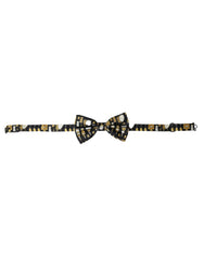 Dolce & Gabbana Black Silk Cocktail Adjustable Neck Men Bow Tie - Neckties