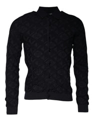 Dolce & Gabbana Black Silk Crew Neck Men Cardigan Sweater - IT48 | M - Cardigans