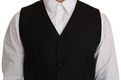 Dolce & Gabbana Black Silk Dress Waistcoat - IT48 | M - Vests