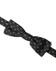 Dolce & Gabbana Black Silk Fantasy Adjustable Neck Men Papillon Bow Tie - Neckties