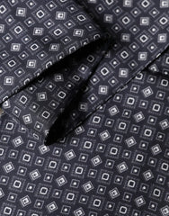 Dolce & Gabbana Black Silk Geometric Fringe Wrap Foulard 136cm X 15cm Scarf