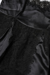 Dolce & Gabbana Black Silk Lace Trim Lingerie Top Underwear - IT2 | S