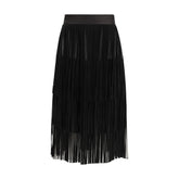 Dolce & Gabbana Black Silk Long Skirt - IT42 | L