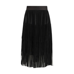 Dolce & Gabbana Black Silk Long Skirt - IT42 | L